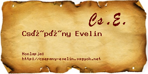 Csépány Evelin névjegykártya