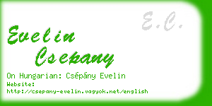 evelin csepany business card