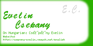 evelin csepany business card
